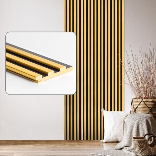 Wandpaneele & Deckenpaneele Desiwa 14er-Set in Gold Schwarz 10,7x262 cm