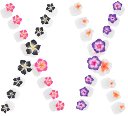 VINTORKY Zehentrenner-set Mit Blumen-design 32-teilig Für Damen Zehentrenner Mit Nägeln Zehenspreizer