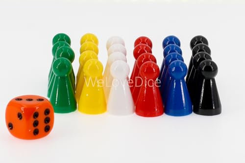 WeLoveDice Spielfiguren - Halmakegel Set/Mühle Steine - Made in Germany (Mehrfarbig)