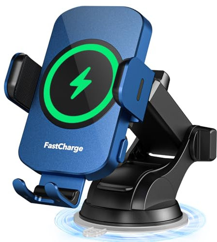Wireless Car Charger, Fast Charging 15W Auto Clamping Car Charger Phone Holder Phone Mount for iPhone16 15 14 13 12 11 Pro Max Xs, Samsung Galaxy S23 Ultra S22 S21 S20 S10+ Note 9, etc
