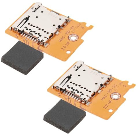 Micro Traders 2PCS TF SD Card Slot Socket Reader SD Card Reader Board TF SD Card Slot Replacement Repair Part Compatible with Nintendo Switch Memory Card