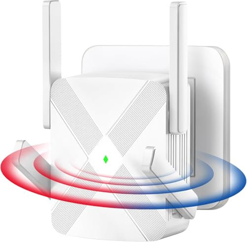 Repetidor WiFi Amplificador señal WiFi, con Puerto Ethernet,Amplificador WiFi y Extensor WiFi,Adecuado para oficinas y hogares,con Ap/Repeater Modos,Facil de Instalar,WiFi Booster Extender