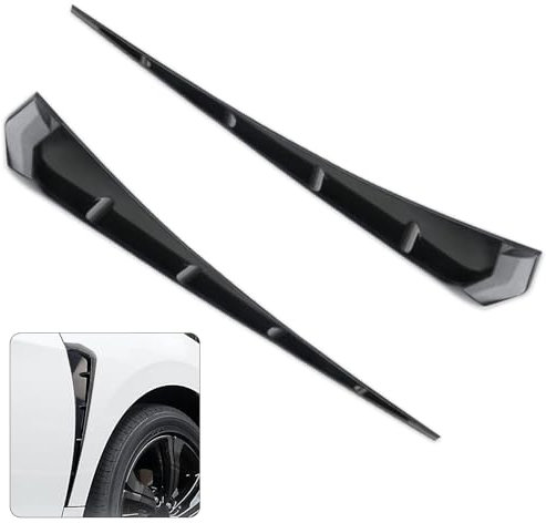 Wzhtuzi Lados de tomas de aire del coche, guardabarros, pegatinas decorativas para guardabarros, aberturas laterales del coche, aberturas laterales del coche, cubierta de ventilación de guardabarros,