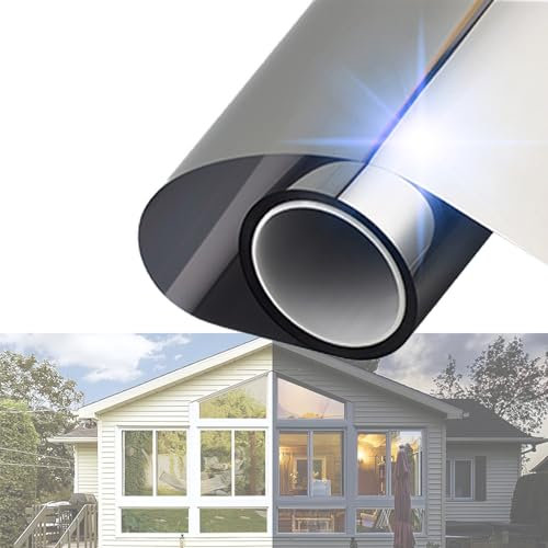 Película Autoadhesiva for Ventana, Vinilos for Ventanas, Con Protección Térmica y Solar, 99% De Protección UV y Privacidad for La Oficina y El Hogar, Vinilo Adhesivo Cristale Unidireccional (60x400cm)