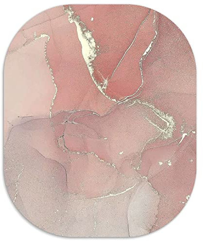 LF LOIAAFEL Mouse Mat, Non-Slip Small Marble Mouse Mat Pink, Mini Mousepads Cute, Rubber Mouse Pads Portable 18cm x 15cm, 2mm Thick for Laptop Working Home Desk Organiser