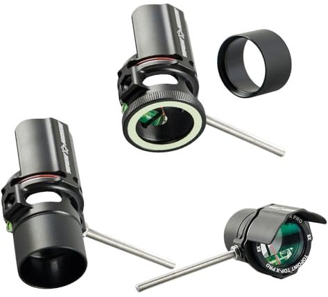 surwolf TP8750 Compound Bogenvisier Scope mit 2X 4X 6X 8X Linse optional Single Pin Scope Visier für Compound Bogen Wettkampfvisier, 0.019 Glasfaser mit Lichtabdeckung (Schwarz, 4X)