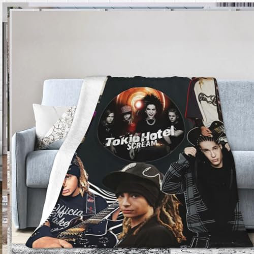 QapLWczK Tokio Überwurfdecke, ultraweich, aus Flanell, leicht, warm, Decke für Wohnzimmer/Schlafzimmer, 101,6 x 76,2 cm