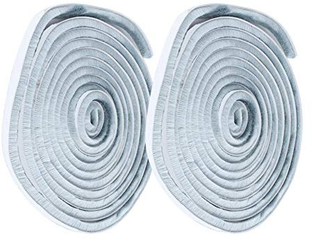 NDNCZDHC 2PCS Weather Stripping Door Seal 5M Dust Proof Windproof Window Seal Self‑Adhesive Brush Sealing Strip for 4.5-7mm Gaps