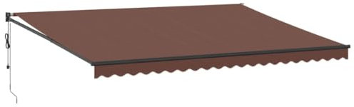 vidaXL Tenda da Sole Retrattile Automatica Marrone 500x300 cm, tendalino Retrattile, tendalino, tendalino per Patio, Tende retrattili