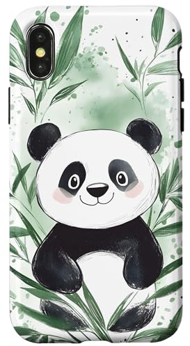 Niedlicher Panda Natur Hülle für iPhone X/XS