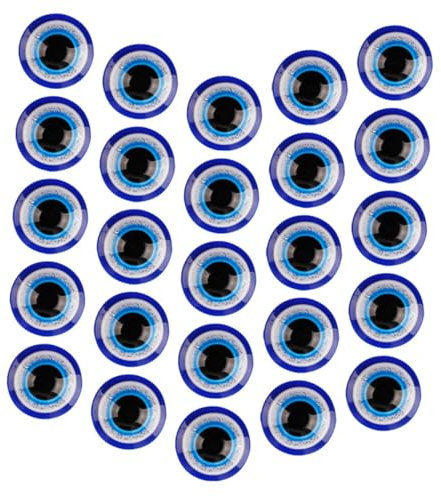 ERINGOGO 100 Stück Teufels Augenklappe Schrott Junk-journal-zubehör Nagel Charms Junk-anhänger Für Hüllen Aufkleber Ästhetisch Maskierung Junk-nagelanhänger Wackelndes Auge Clip Blue Harz