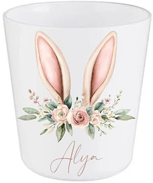 Gobelet Enfant 250ml Incassable Sans BPA - Design Lapin Personnalisé avec Prénom - Idéal Cadeau de Pâque