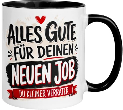 Abschiedsgeschenk Kollegen Tasse | Alles Gute für den neuen Job - Verräter