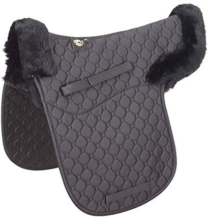 Merauno Lamb Skin GP/Jumping Half Lined Numnah - Lammfell Schabracke Schwarz (D)