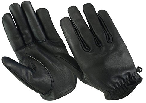 Motorradhandschuhe Leder Retro Old School Cafe RacerChopper, L, Schwarz