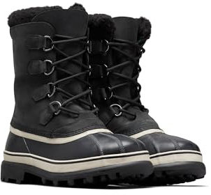 Sorel Caribou WP, Stivali da Neve Impermeabili Uomo, Nero (Black/Dark Stone), 40.5 EU