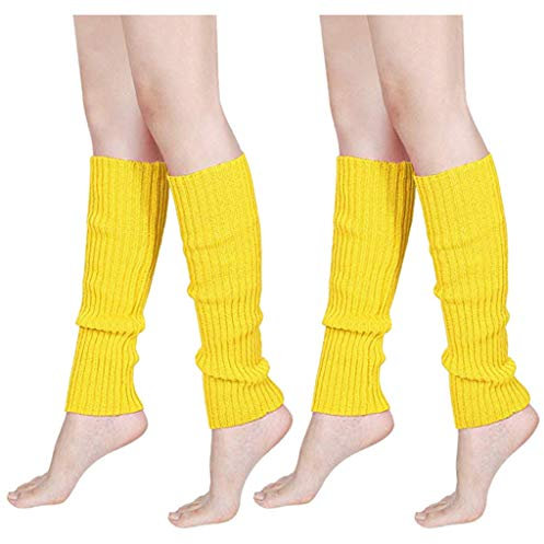 carol -1 2 Paare Damen Winter Beinwärmer Stulpen Häkelarbeit Bein Wärmer Verdicken Stulpen Damen Teens Grobstrick Legwarmers Strickte Häkelarbeit Knie Hohe Lange Socken Aufladungs Stulpe Socken