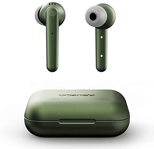 Urbanista Paris True Wireless Kopfhörer. 20H Spielzeit Kabellose Ladetasche, Bluetooth 5.0, Geräuschdämpfende Kopfhörer -Steuerung + eingebautem Mikrofon, kompatibel mit Android und iOS - Grün