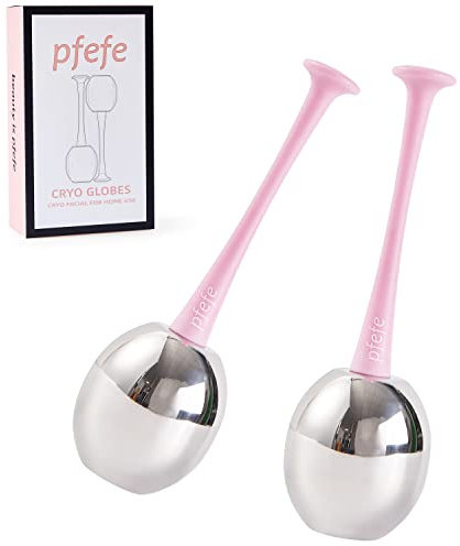 Pfefe Ice Globes Cryo Sticks für Gesicht Auge, Kryo Roller Antifalten Gesichtsmassagegerät für Frauen, kühlende Massage Spa Globes mit Aufbewahrungsbox