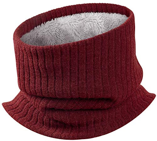 Winter Loop Schal Unisex Warmer Schlauchschal Halswärmer Neckwarmer mit Fleece Futter für Damen Herren