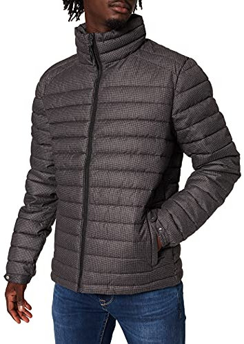 Superdry Studios Non Hooded Fuji Veste, Grey Dogstooth, M Homme