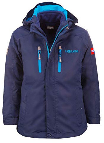 Trollkids Kids Myrdal 3in1 Jacket PRO 128, Dark Navy