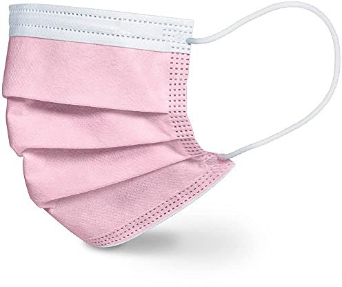 Beurer MM 15 Mascherina Chirurgica Monouso, Tipo IIR a 3 Strati, Made in EU, 20 Pezzi, Rosa