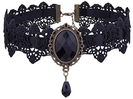 Gilieyer Halsreif aus Spitze, Zubehör für Hochzeitsfeier, Punk, Rock, Gothic, Lolita, Retro, viktorianisch, Vampir, Punk, Anhänger, Halskette, Schwarz, Chocker, Schmuck für Frauen, Halloween,