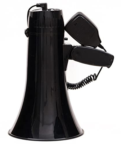 Petyoung Tragbarer Bullhorn- Megaphon- Lautsprecher mit Abnehmbarer Mic- Aufnahme USB- Anschluss für Sport- Meeting Tourist Guide