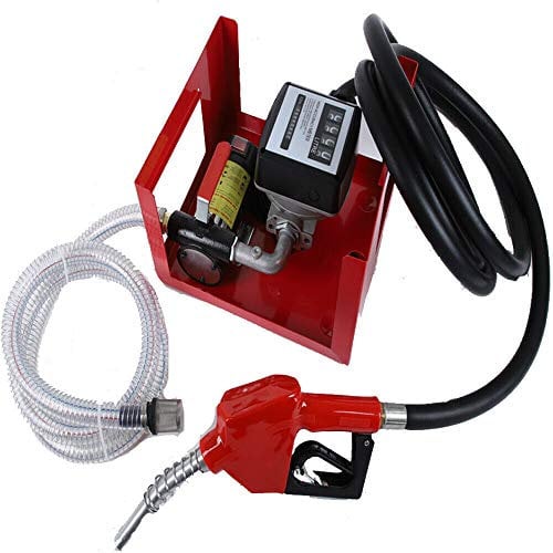 OUKANING 45l/min Dieselpumpe Selbstansaugend Heizölpumpe selbstansaugend Kraftstoffpumpe Ölabsaugpumpe Mit Zählwerk,4m Schlauch,Automatik Pistole 230V