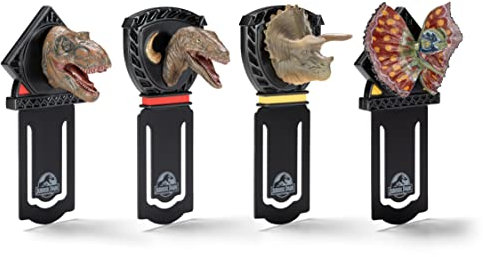 The Noble Collection Jurassic Park Dinosaurier-Lesezeichen-Set (4 Stück, Kunststoff)