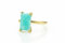 Amazonit Stein Ring von Anemone - Modische Solitär-Edelstein-Schmuck-Ring, Verlobungsring, Geschenk-Ringe für Frauen - Customizable Größe und Band Gravur - mit Branded Box