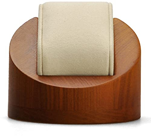 Oirlv Espositore per orologi in legno per comodino, comò e gioiellieri (bianco crema)