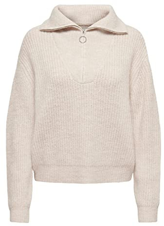 ONLY ONLBAKER L/S Zip Pullover KNT NOOS