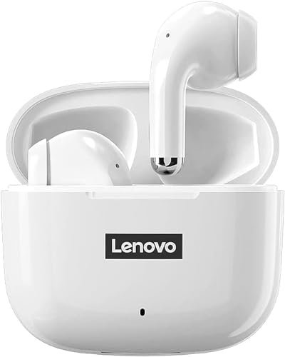 Auricolari wireless Lenovo LP40 Pro | Cuffie Bluetooth 5.1 inEar 25H Playtime | Ricarica rapida USBC | Controllo profondo del tocco dei bassi | IPX5 Impermeabile Sport Plus USB 32 GB Portachiavi