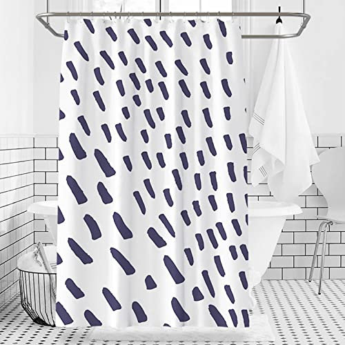Duschrollo 200 cm Breit, Duschvorhang Weiss Farbblock Bad Vorhang Dusche Duschrollo Extra Breit