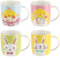 com-four® 4x Kaffeebecher aus Keramik - Kaffee-Tasse mit Oster-Motiven - Kaffeepott für Kalt- und Heißgetränke - bunte Henkeltassen zum Frühling - 350 ml (Auswahl variiert) (04 Stück - Ostern 1)