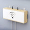 XINBALOVE WiFi Router Aufbewahrungsbox Router Verstecken Wandregal Massivholz Netzteil Licht Cat Plug Row Hub Board Finishing Aufbewahrungsbox- White||40cm