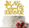 INNORU Law School Survivor Cake Topper, Congrats Lawyer Cake Decor, High School Law School Graduation Party Dekorationen, Gold Glitter