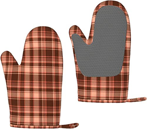 Ofenhandschuhe, Fraser Scotland Tartan Plaid, Silikon-Ofenhandschuhe, rutschfeste Kochhandschuhe, hitzebeständige Backhandschuhe, EIN Paar
