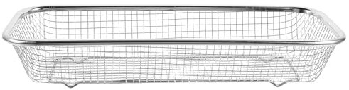 HEMOTON Setaccio in acciaio inox per lavello in acciaio inox, per lavello della cucina, filtro in metallo, quadrato sopra il colino per friggitrice, rettangolare in acciaio inox, per quinoa, pasta,