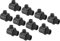 PATIKIL 8mm Flex Cord Grip, 10 Pack Wire Lock Toggle Stopper Rope Cable Stop Fastener Gland Connector with Strain Screws for DIY Light Fitting Repair, Black