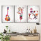 HTWLMM Leinwand Bilder Abstrakte Musik Poster Kunstdruck Wandbilder für Wohnzimmer Schlafzimmer Deko Rahmenlos (3X20X30CM)