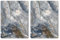 Pagnanno Hob Covers Chopping Board Pack of 2 - Versatile Kitchen Board Glass Worktop Savers - Heat Resistant Sink Boards, Worktop Protectors - Marble Effect Grey (Design 5, 50x40CM)