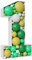Zahlen Ballonrahmen, 73cm Ballons Mosaik, Wiederverwendbar Ballon-Mosaik-Zahlenständer, Rahmen für Jungen Mädchen Geburtstags Party Für Partydekorationen Dekorieren (1)
