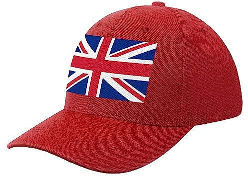 Union Jack Streifen Flagge Baseballkappen,Unisex Low Profile Verstellbare Polyester Panel Vintage Trucker Hut Peak Golf Running Dad Hut Outdoor-Kappe Für Jagd Angeln Camping Dschungelsport Im Fr