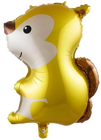 Folienballon Herbst Eichhörnchen Design, ca. 66 * 48 cm - Perfekt für Herbstdekorationen, Kindergeburtstage, Herbstfeste, Erntedankfeiern