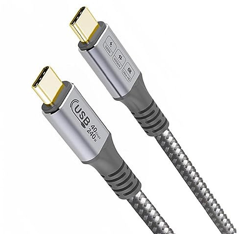 USB4 Thunderbolt 4 Kabel 40 Gbit/s 8K Video und 240W Aufladung voll funktionsfähiges USB C Kabel kompatibel mit Thunderbolt 3 für MacBook Pro iPad Galaxy S22 Mac Mini M1 externe SSD eGpu (1.8m)