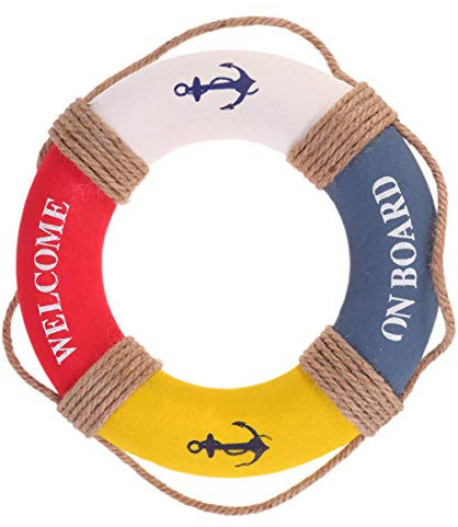 WOFASHPURET 1stk Vintage-ring Strumpf Stuffer Mittelmeer Willkommen Deko Dekoration Dekoration Wanddeko Nautischer Schwimmring Wanddeko Kunst Strand Auflistung Rettungsring