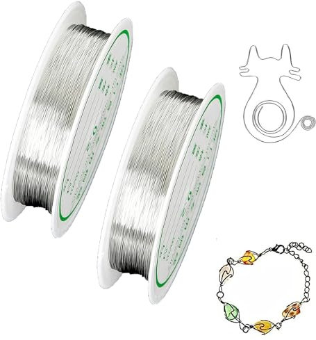 JTMKYO 3 Rollos de Alambre para Joyas, Manualidades y Decoración - Cuerda de Metal para Arreglos Florales, Tejer, Jardinería y Embalaje